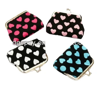Wholesales Heart Pattern Fabric Coin Purse Wallet - Buy Wallets And Purses,Clutch Purse,Coin ...