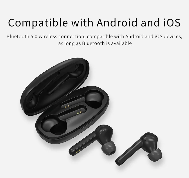 Amazon Hotsale Earbuds High Quality Bth 5.0 Tws Headset Wireless Headphones With Charging Case