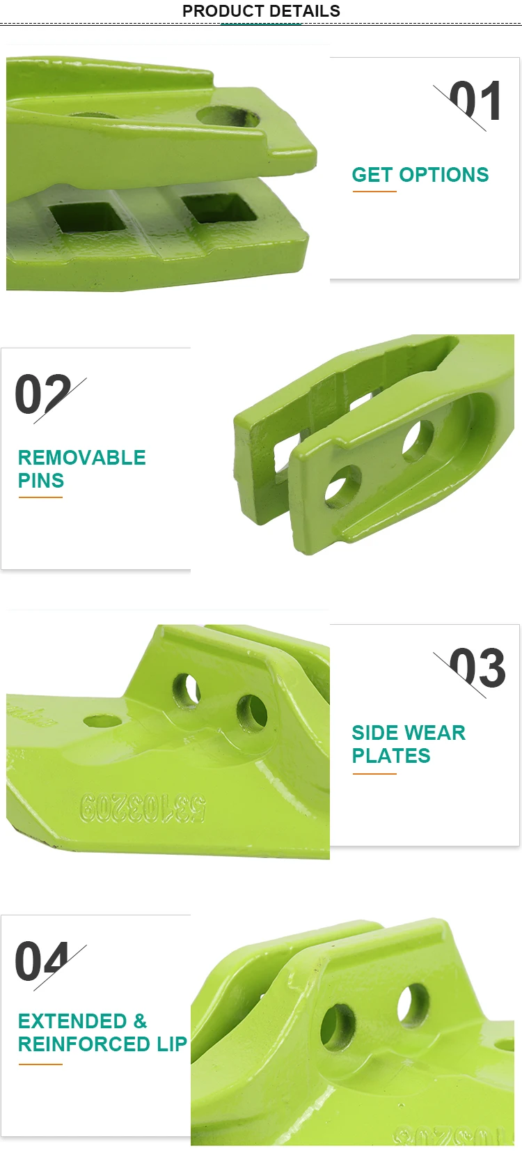 Loader Backhoe Bucket Teeth Jcb Mini Rock Excavator Bucket Tooth