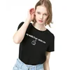 Women T Shirt Summer Stylish 100 Cotton Breathable O-Neck Gesture Middle Finger Printing Casual Funny T-Shirt For Female