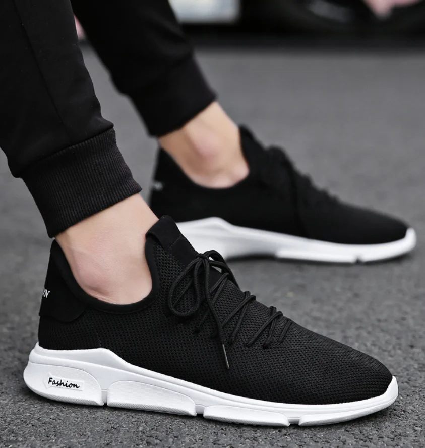 Men's Fashion Sneakers Sports Shoes Flat Low Up Breathable Casual Shoes ...
