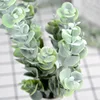 OEM Factory Artificial Greenery Stems Silver Dollar Eucalyptus Leaf Silk Bushes Plastic Plants Floral for Home Party