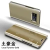 Best cheap price optimized viewing angle clear mirror window pc pu leather flip cover phone case for samsung galaxy note 5 note5