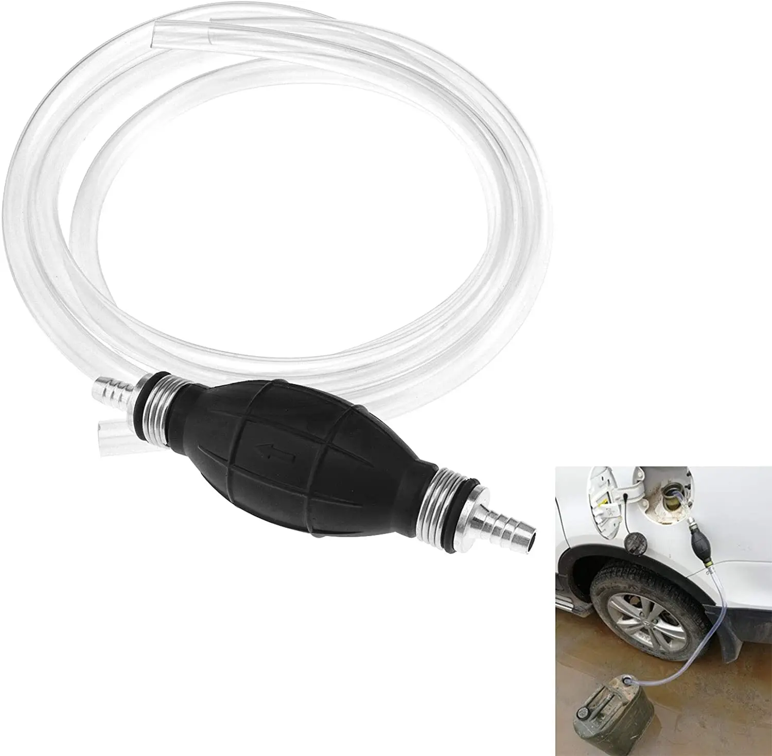 Hand Siphon Pump House Fuel Gas Diesel Water Liquid Pool Fish Tank Kit