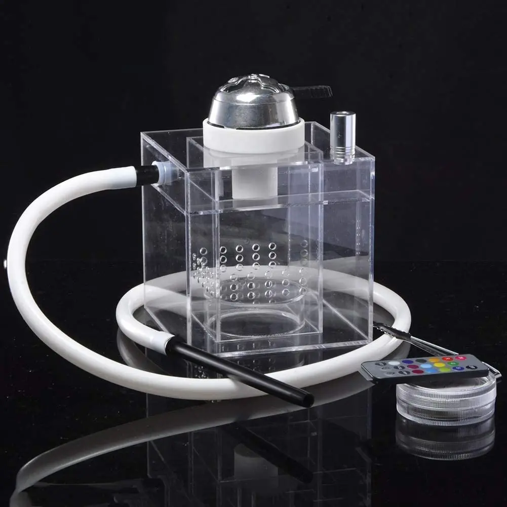 Cheap Plastic Box Shape Shisha Acrylic Led Light Hookahs Buy Led