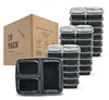 Meal Prep Containers 3 Compartment [20 Pack] 38 oz, Lunch Containers FDA&BPA Free Containers, Food Storage Bento Box with Lid