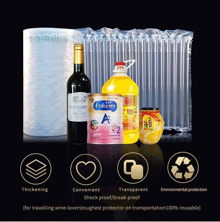 Protezione per bottiglia di vino-Sacchetto di imballaggio gonfiabile supporto per bottiglia di vino-Per un imballaggio e un trasporto sicuri 10 pezzi 