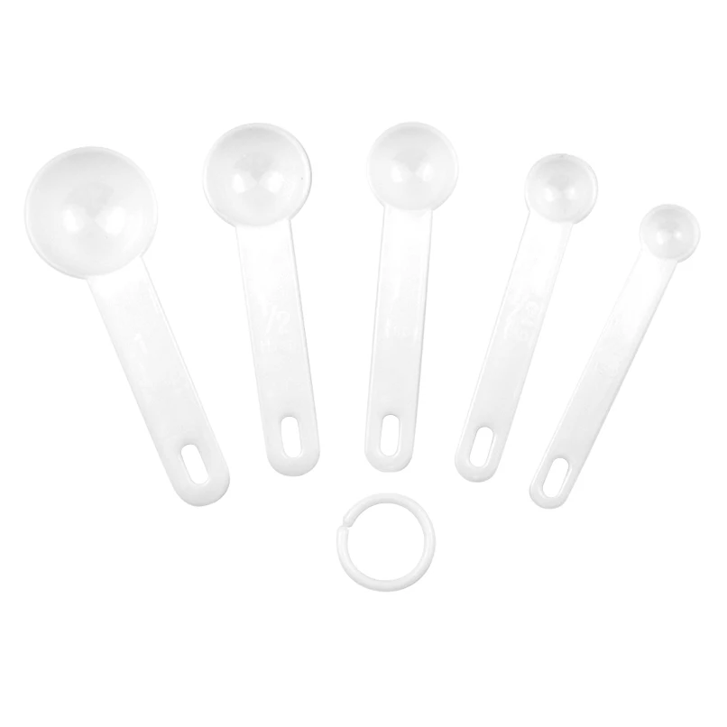 453 5pcs/set Measuring Spoons Colorful Plastic (1/2.5/5/7.5/15ml