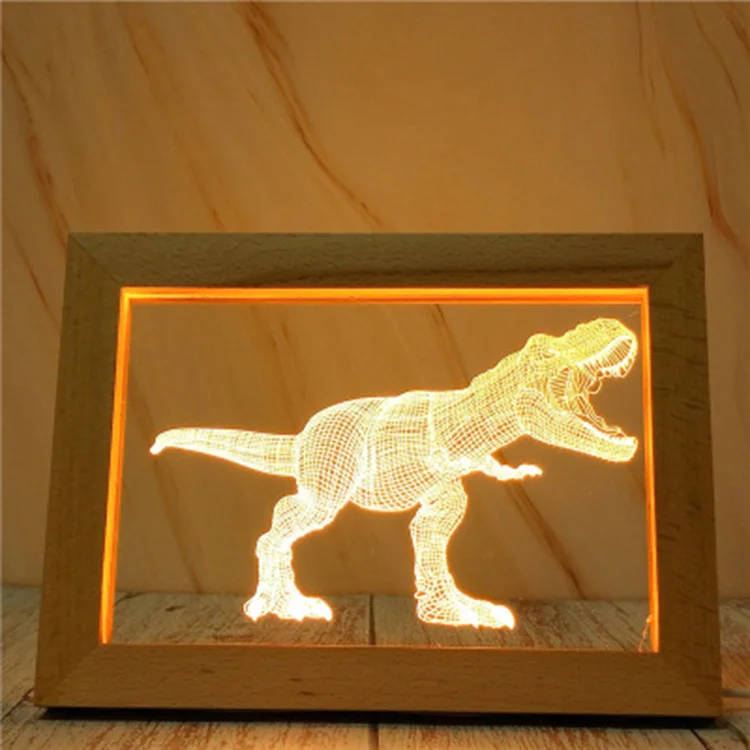 Manufacturers Digital Picture Frames Wooden Led Wood Acrylic Wall