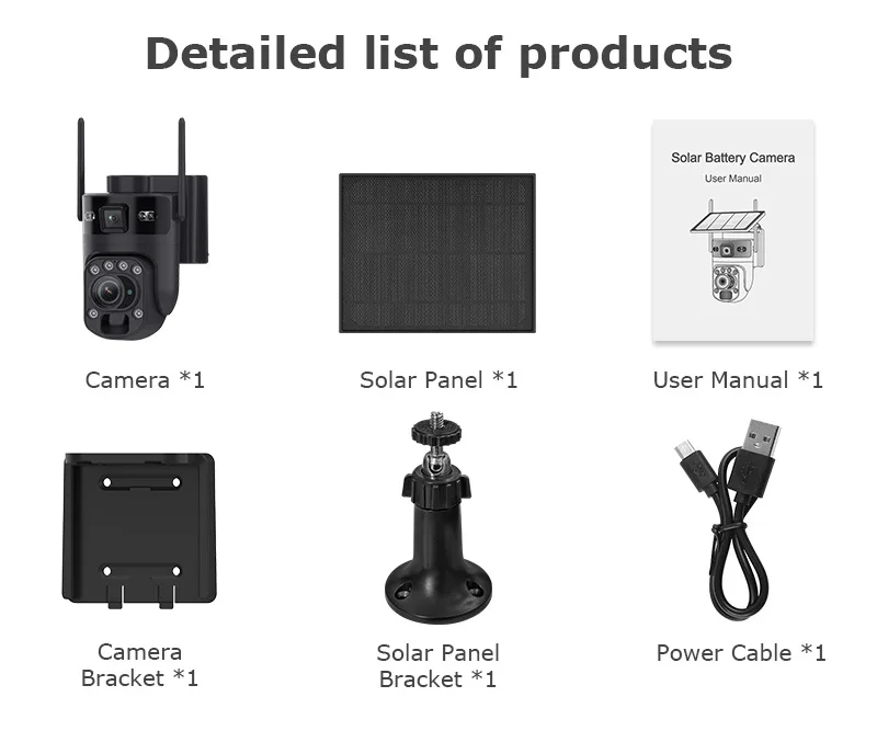 批发6MP双镜头户外高清子弹摄像机20x光学变焦4g太阳能夜视CMOS云