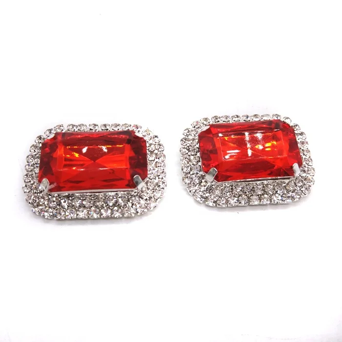 Red acrylic crystal Shoe Clips silver.jpg