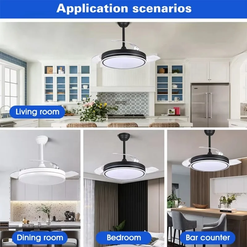 Ceiling Fan, LED, Iron + Splint - detail 6