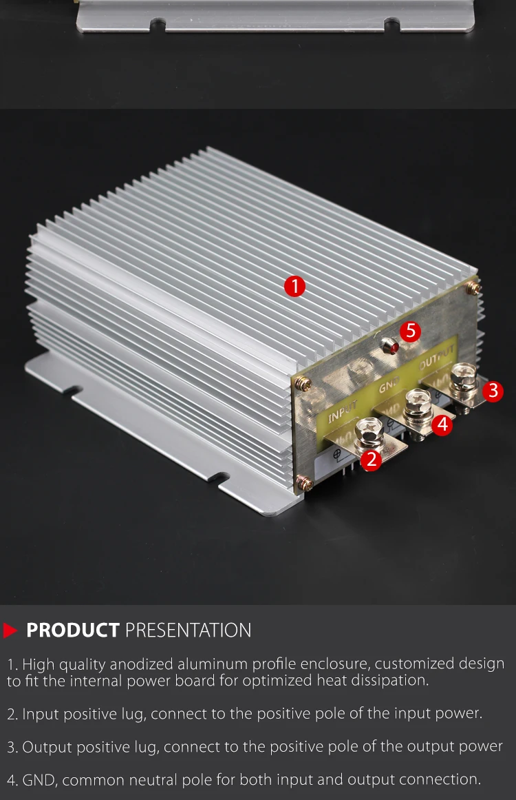 Produktbild von Einstellbarer DC/DC-Wandler 1200W – 12–60V Eingang, 12–80V Ausgang, 20A, Mit Überstrom- & Kurzschlussschutz – Für Batterieladung & Industrie