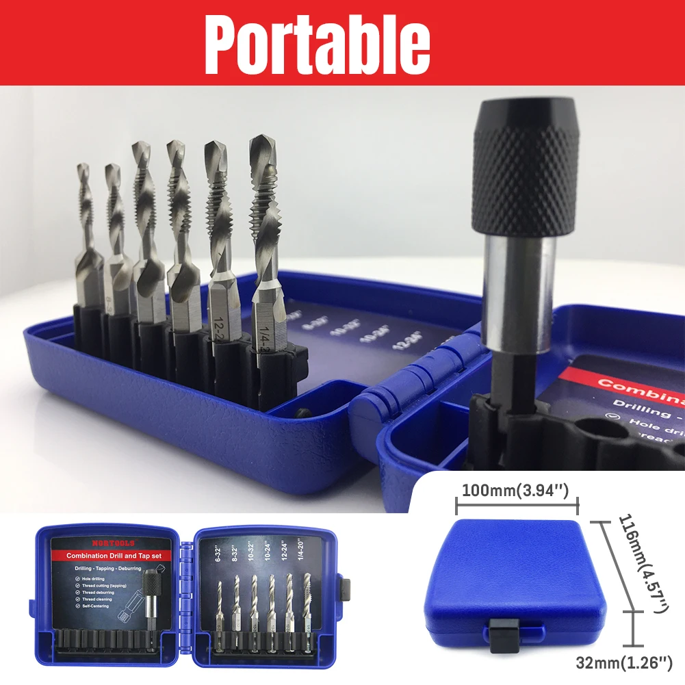 Hot Seller Inch 632 To 1/420 Hss Combination Drill Bits And Tap Set