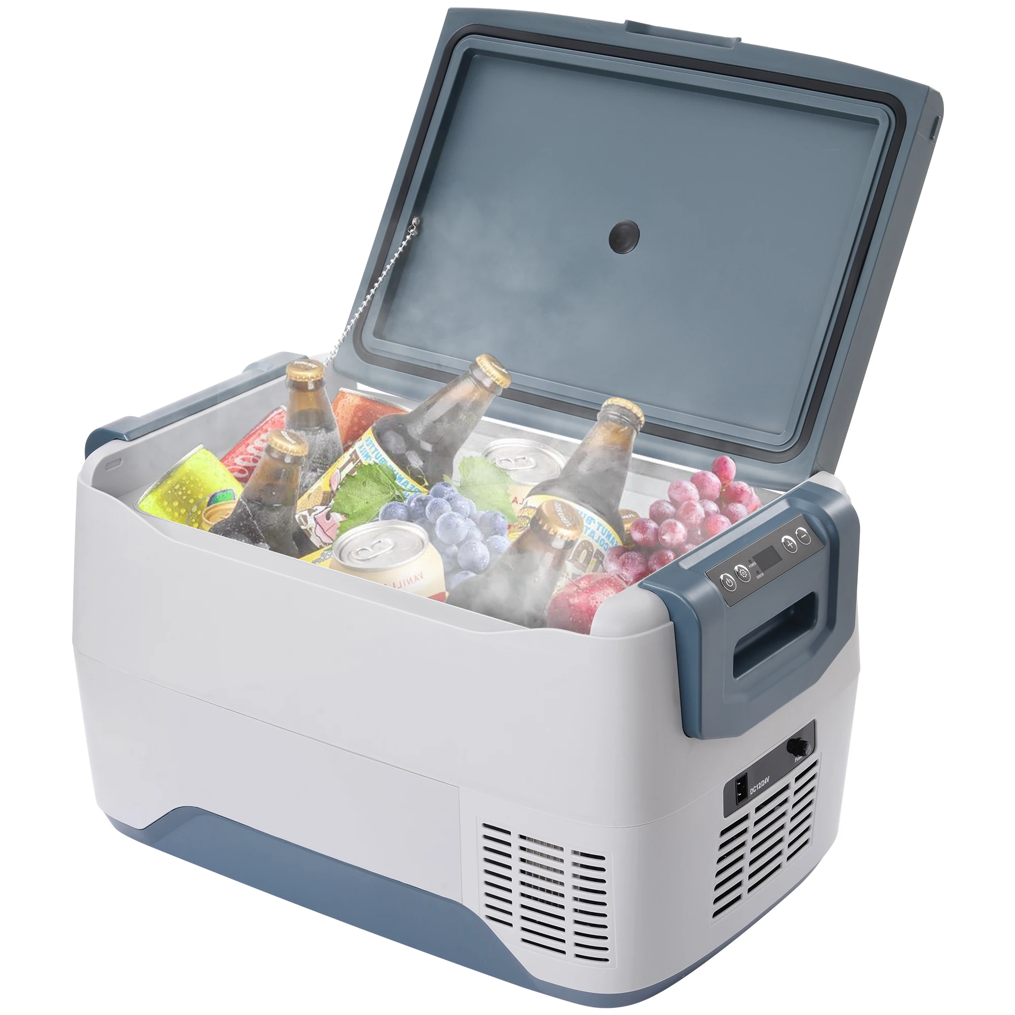 Car Fridge Portable Freezer Coller With 12/24v Dc,Travel Refrigerator