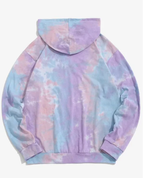 zine tie dye moletom com capuz