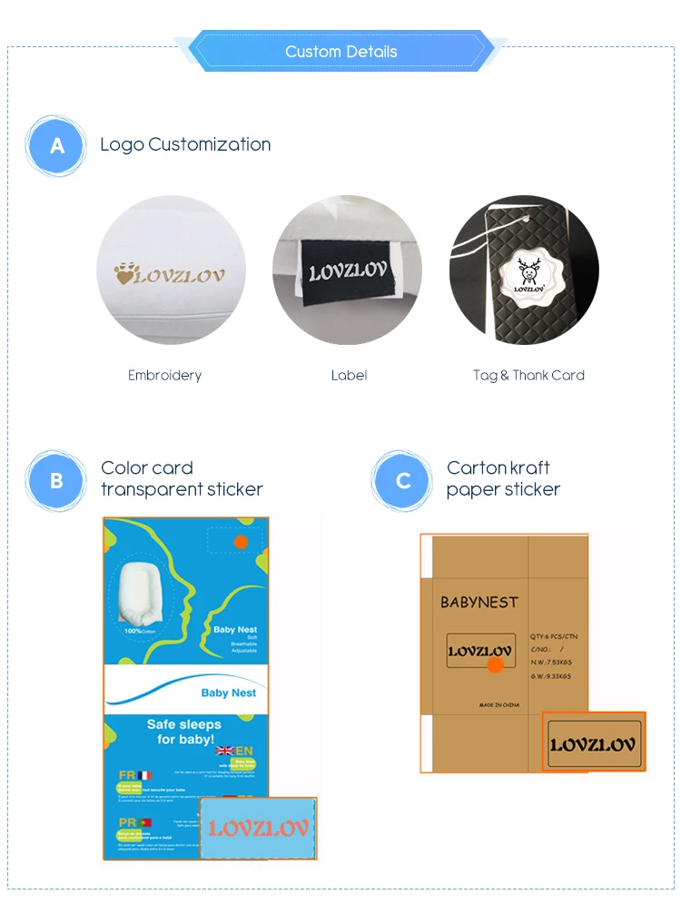 0-3 Years Travel Breathable Hypoallergenic Co-Sleeping Baby Lounger Bassinet