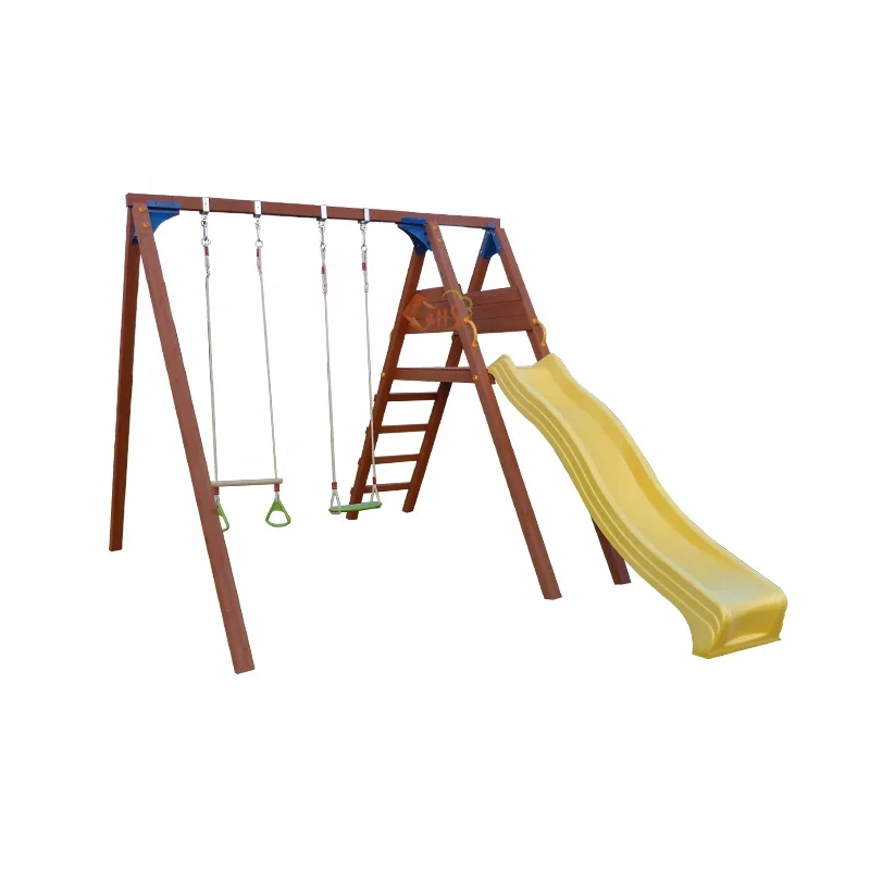 children's outdoor wooden swing sets