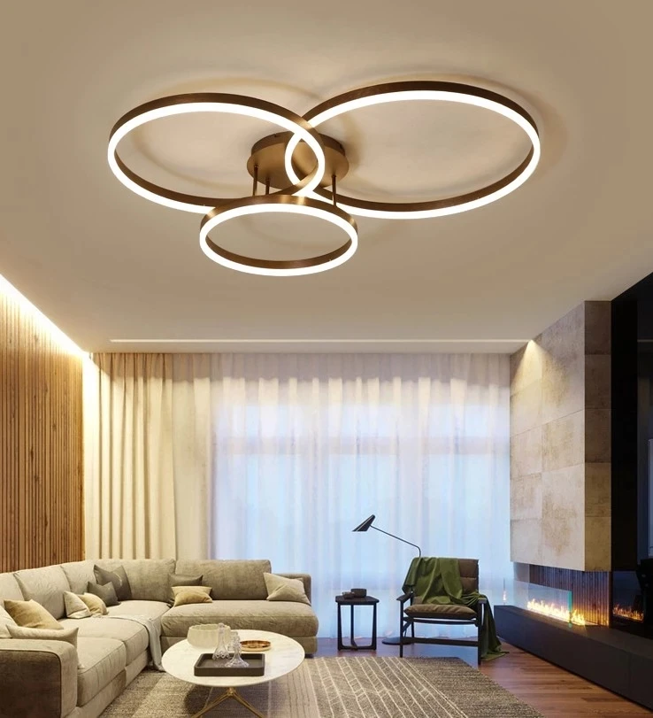 Remote Control Dimming Led Ceiling Lamp Inside Luminous Bedroom