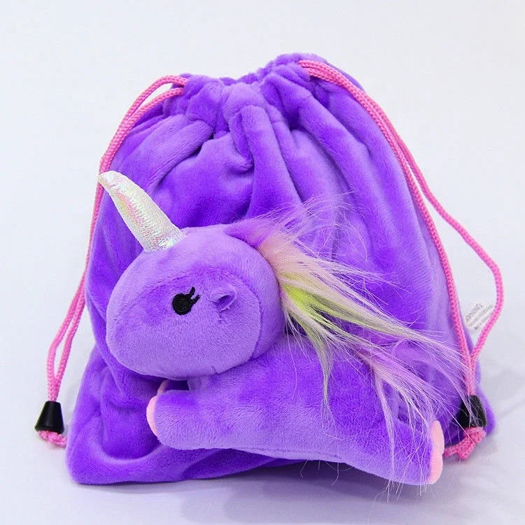 Cute Unicorn Drawstring Bag Backpack For Kids Women Girls Gym String