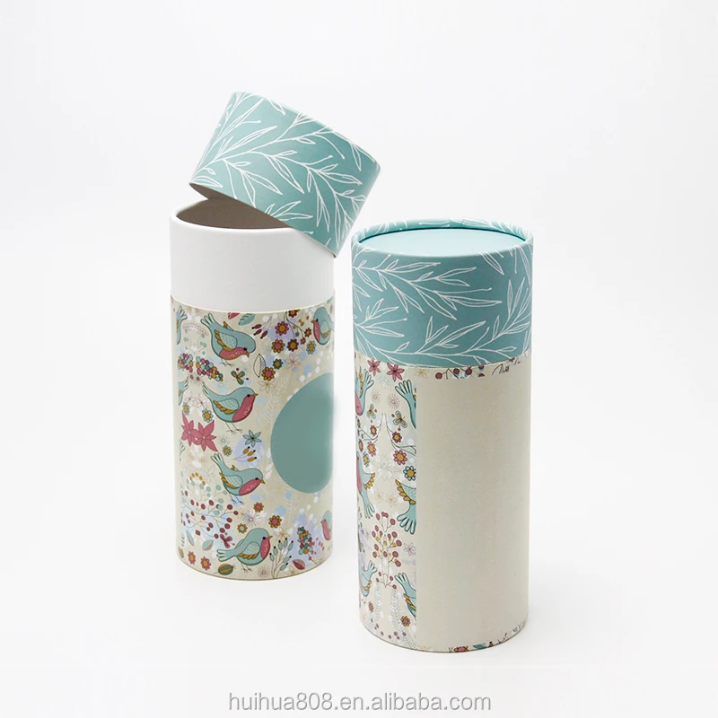 Cheap Round Cardboard Boxes For Packaging Paper Canister With Aluminum