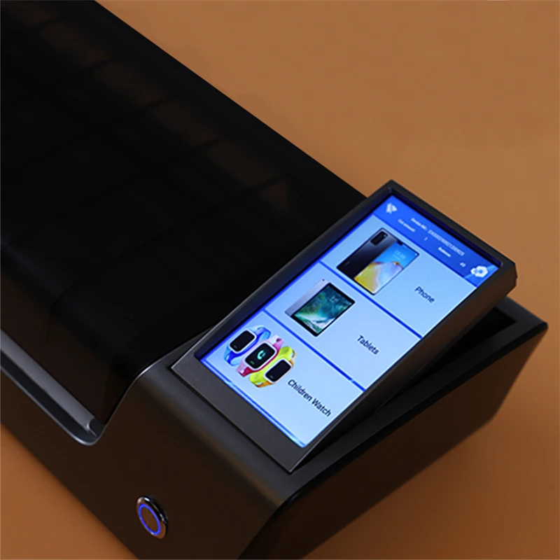 Mietubl A100 automatic screen protector cutter with touchscreen interface and film feed tray