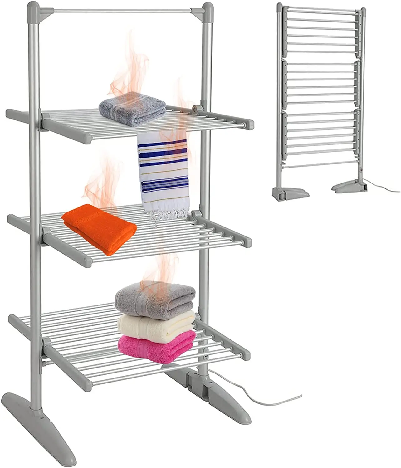 1.48m Grey Color 3 Tier Electric Drying Rack For Laundry Use Buy 3