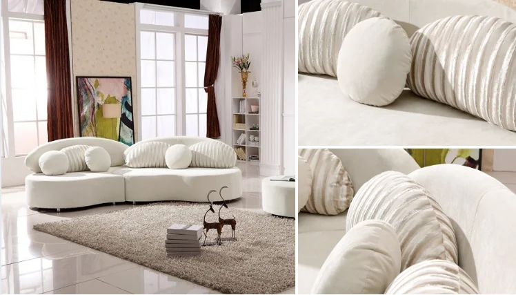 YASITE  Italian Designs Luxury 7 Seater Curved Modern Sectional Modular Sofa Set