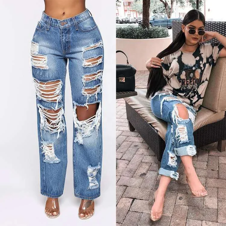 female ripped jeans