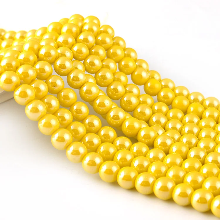 玻璃珠 6毫米毫米 8毫米毫米 10毫米毫米珍珠珠首饰制作水晶玻璃珠帘