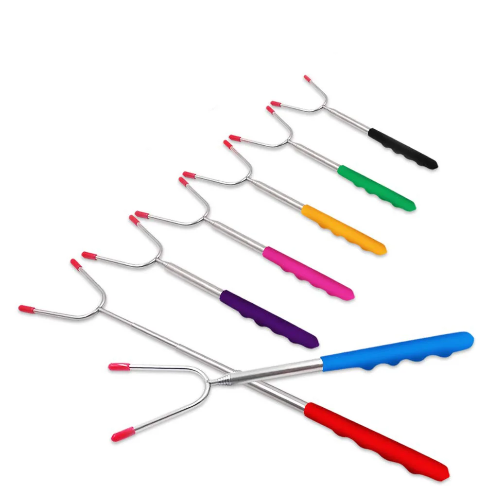 Hot Dog Fork 45 Inch Camping Fire Bbq Marshmallow Roasting Sticks Set For Campfire Buy 45 Inch Extendable Telescoping Fork Hot Dog Bbq Stainless Steel Roasting Marshmallow Camping Long Marshmallow Roasting