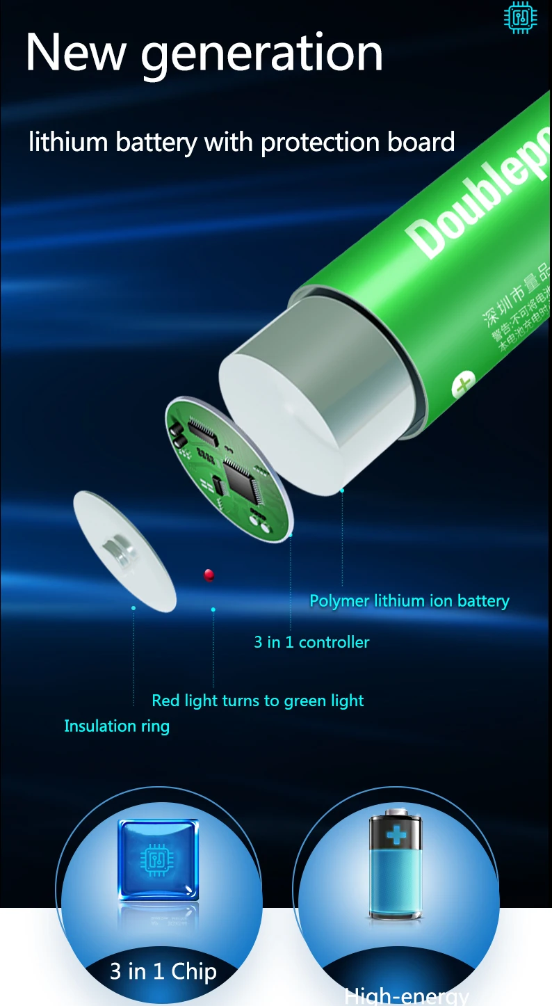 Latest Breakthrough 1.5v Constant Voltage Output 3400mwh Aa Size