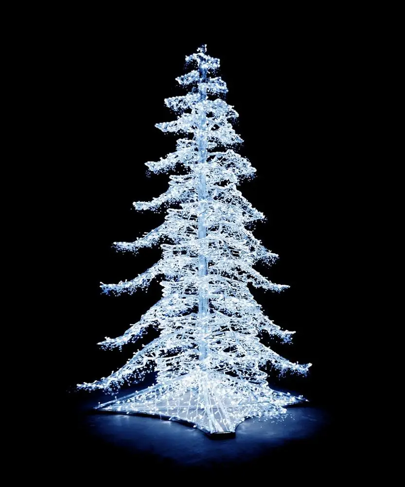 Custom size 7.5ft/9ft/12ft aluminum frame Motif Light cold white led Christmas tree Light