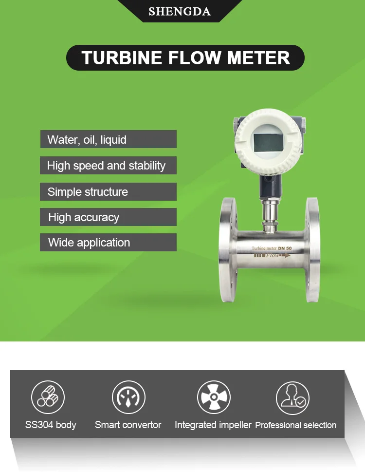 Shengda Factory Electromeg Flow Meter Digital Edible Oil Flow Meter 