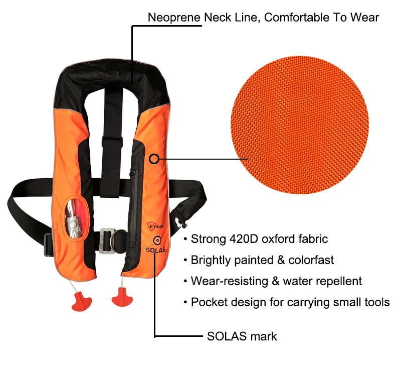 Eyson Auto Inflatable Co2 Cartridge Solas Approved Pfd Reflective Vest ...