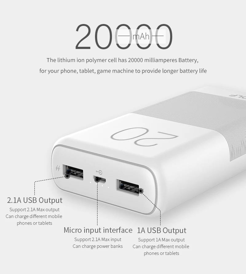 Original 20000mAh Mi Power Bank 2C Universal PowerBank for Quick Charge - ANKUX.COM