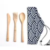 Eco-Friendly Reusable Wooden Bamboo Cutlery Travel Set