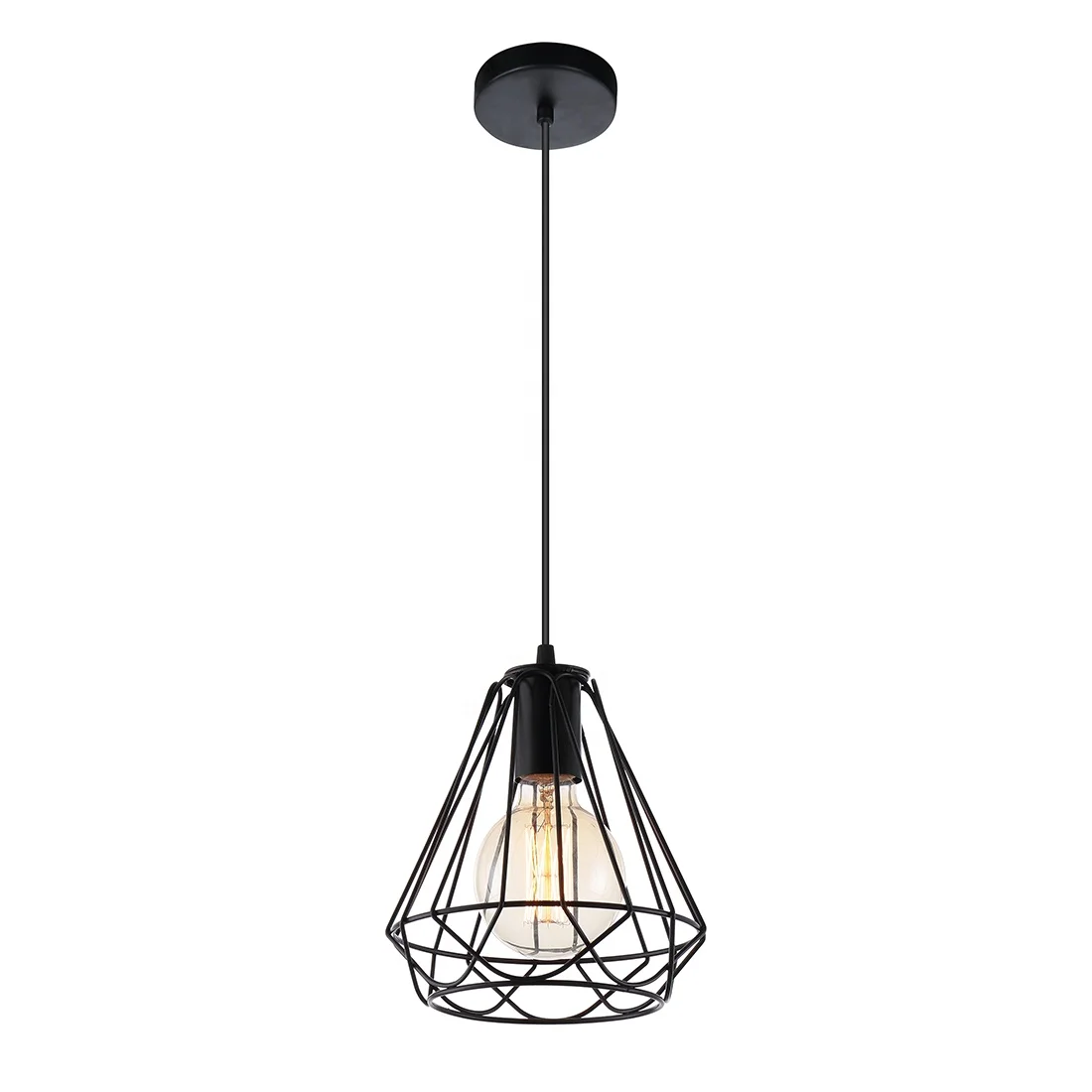 Hanging Luminaire Fittings Furniture Cheap Solution Black Led Pendant Light Simple Lamparas Vintage