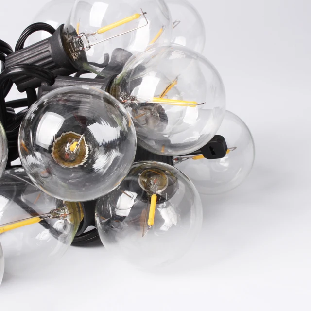 Christmas Holiday Outdoor Solar Powered LED S14 Edison Bulb String Light