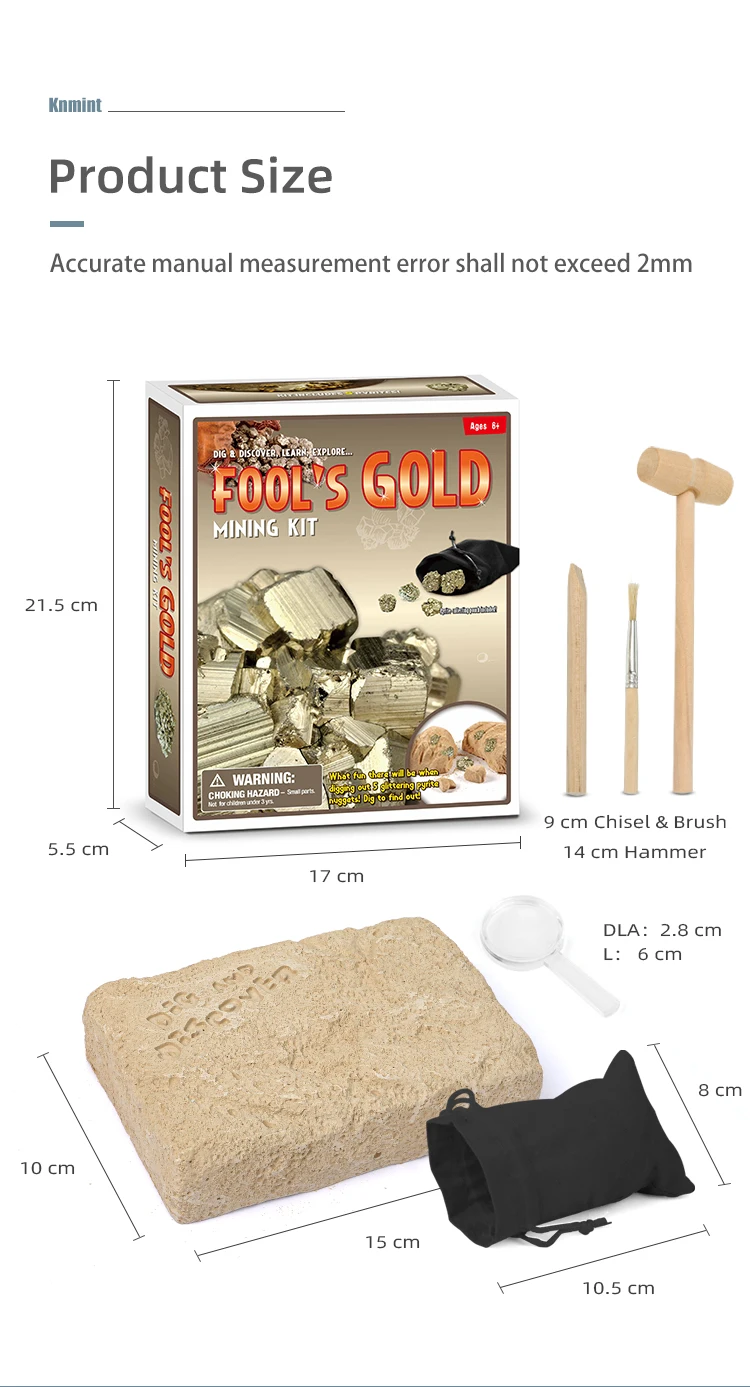 Buy Interesting Child Craft Digging Toys Mineral Stones Fool's Gold Dig It  Out Excavation Kit For Children Learning By Doing Product on