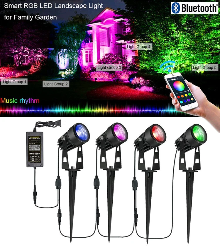 Smart Bluetooth Landscape Light Led Four In One Connection Rgb Dc24v