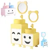 cartoon cabin set baby family wood pvc cupboard vanity sink mirror suite mother children bath set mini small big sink wc shelf