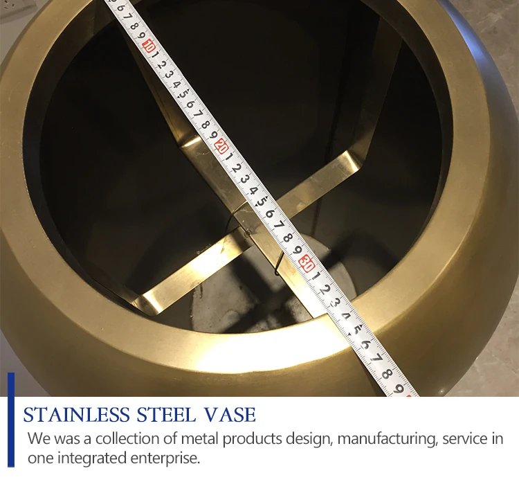 Customized variety of metal stainless steel  and color floor vases brass cylindrical steel large decorative