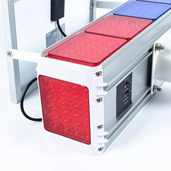 LED Solar Red Blue Strobe Warning Light Construction Safety Road Barricade Traffic Automatic Vehicle Signal Beacon Lamp