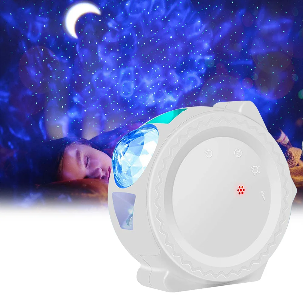 6 Colors Galaxy Light Projector, USB Changing LED Star Light Projector Night Light With Music Control