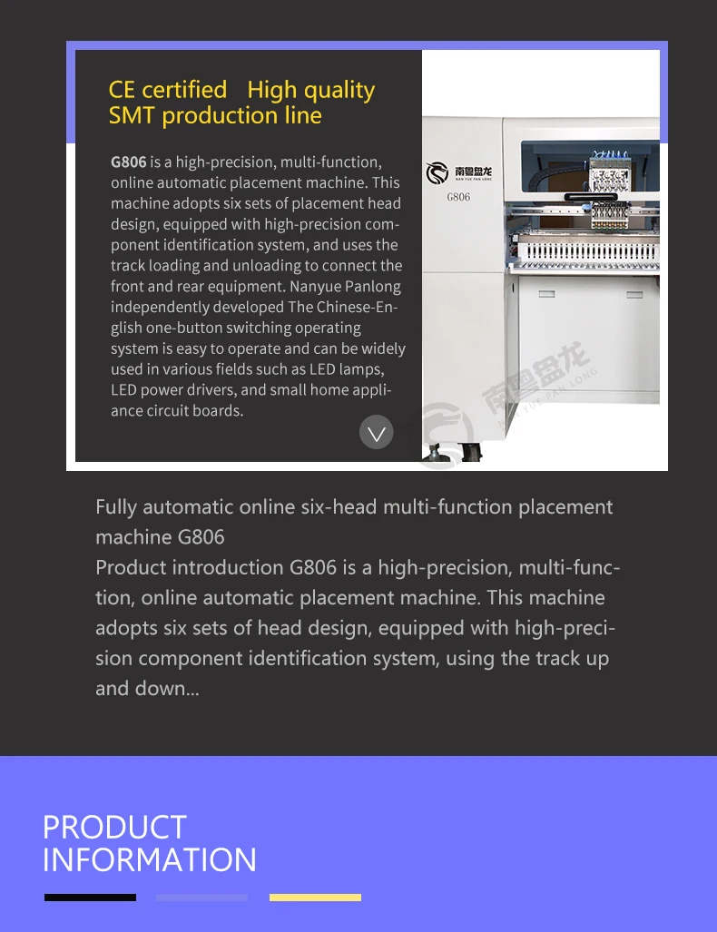 Multifunctional Automatic SMT Pick and Place Machine with high quality