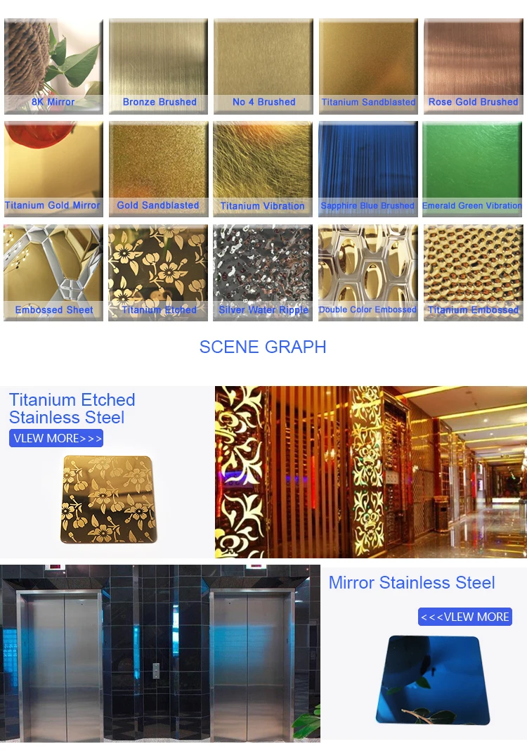 ZB2815 New Product 3mm Thickness Cheap Decorative 4x10 Stainless Steel Stainless Steel Wall Panels 4'x10