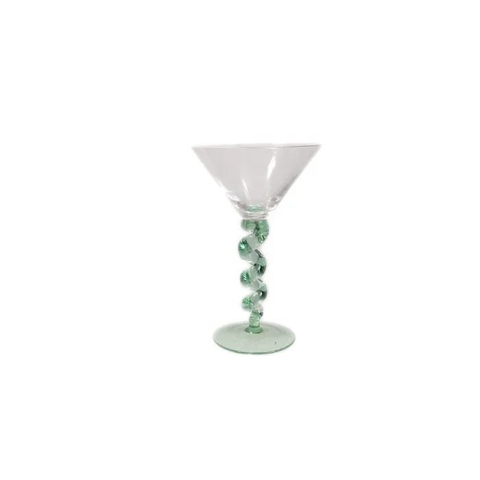 Twisted Stem Barware Vintage Colored Martini Glasses Sale Buy Colored