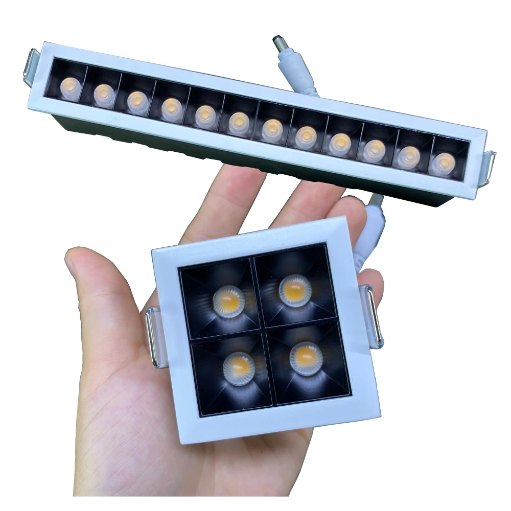 Recessed dimmable mini cob led downlight custom linear light curved