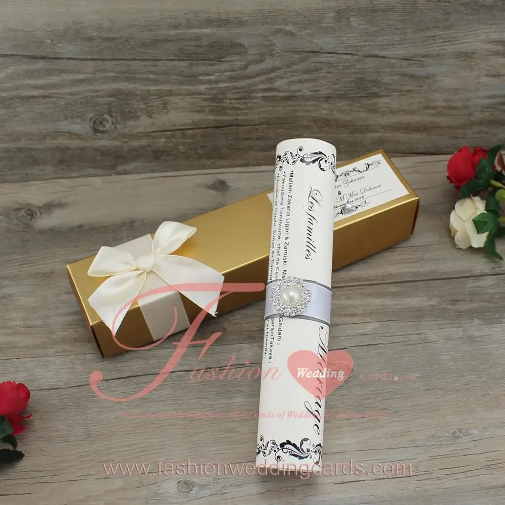 elegant royal rolling papers wedding scroll invitations cards marriage  invitation card with ribbon bow - buy wedding invitations,wedding  cards,scroll